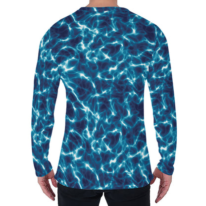 Plasma Energy Print Men's Long Sleeve T-Shirt