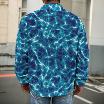 Plasma Energy Print Men's Shirt Jacket