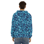 Plasma Energy Print Men's Velvet Pullover Hoodie