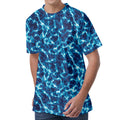 Plasma Energy Print Men's Velvet T-Shirt