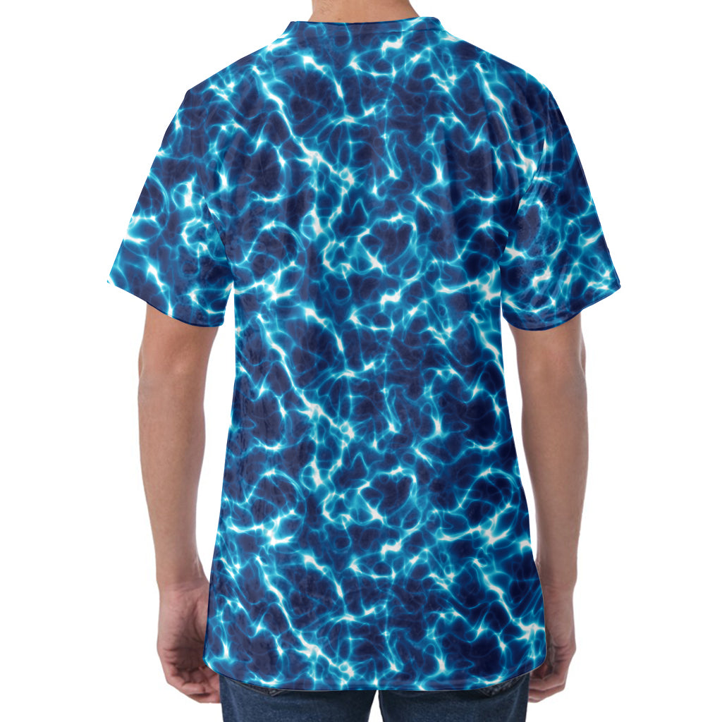 Plasma Energy Print Men's Velvet T-Shirt