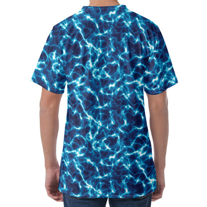 Plasma Energy Print Men's Velvet T-Shirt