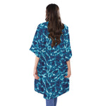 Plasma Energy Print Open Front Beach Cover Up