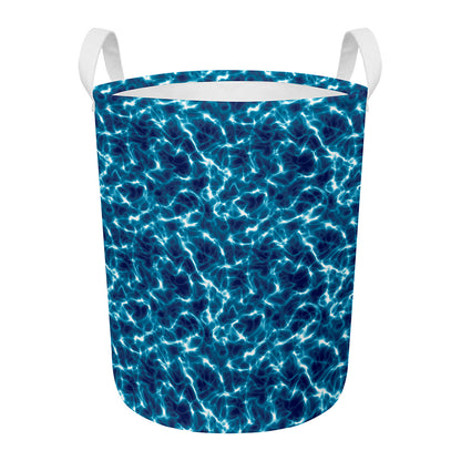 Plasma Energy Print Round Laundry Basket
