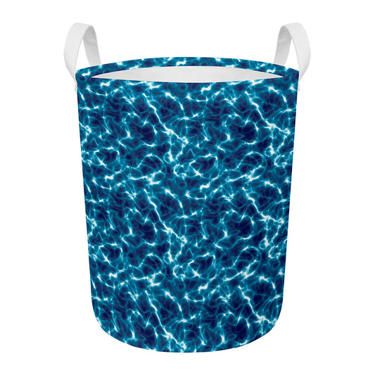 Plasma Energy Print Round Laundry Basket