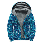 Plasma Energy Print Sherpa Lined Zip Up Hoodie