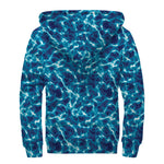 Plasma Energy Print Sherpa Lined Zip Up Hoodie