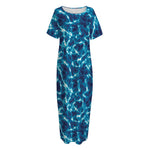 Plasma Energy Print Short Sleeve Long Nightdress