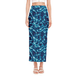 Plasma Energy Print Side Slit Maxi Skirt