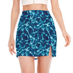 Plasma Energy Print Side Slit Mini Skirt