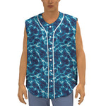 Plasma Energy Print Sleeveless Baseball Jersey