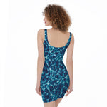 Plasma Energy Print Sleeveless Bodycon Dress