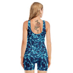 Plasma Energy Print Sleeveless One Piece Swimsuit