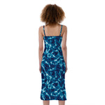 Plasma Energy Print Slim Fit Midi Cami Dress