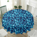 Plasma Energy Print Waterproof Round Tablecloth
