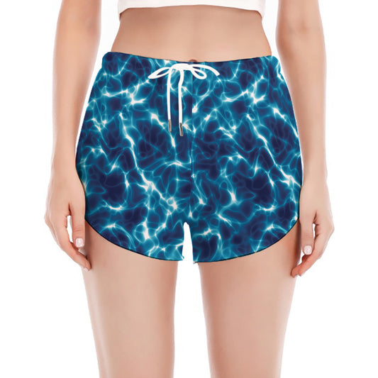 Plasma Energy Print Women's Split Running Shorts