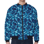 Plasma Energy Print Zip Sleeve Bomber Jacket