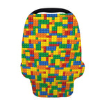 Plastic Building Blocks Pattern Print Baby Seat Cover