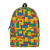 Plastic Building Blocks Pattern Print Backpack