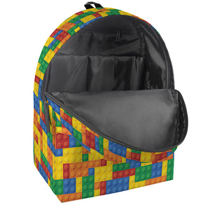 Plastic Building Blocks Pattern Print Backpack