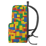 Plastic Building Blocks Pattern Print Backpack