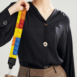 Plastic Building Blocks Pattern Print Bag Strap
