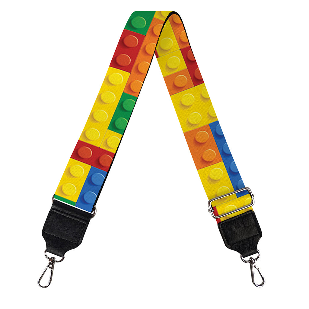 Plastic Building Blocks Pattern Print Bag Strap