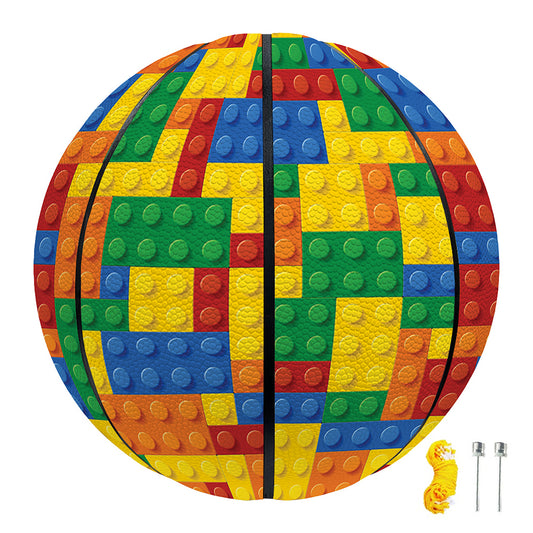 Plastic Building Blocks Pattern Print Basketball