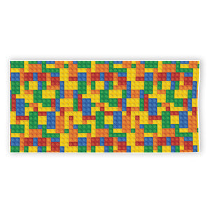 Plastic Building Blocks Pattern Print Beach Towel