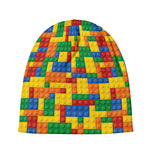 Plastic Building Blocks Pattern Print Beanie