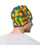 Plastic Building Blocks Pattern Print Beanie