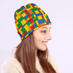 Plastic Building Blocks Pattern Print Beanie