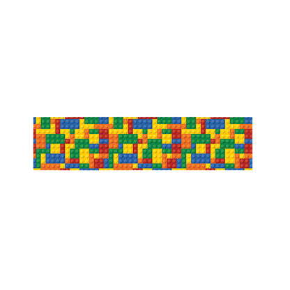 Plastic Building Blocks Pattern Print Bed Runner