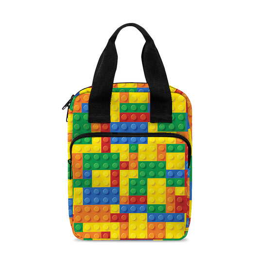 Plastic Building Blocks Pattern Print Bible Tote Bag