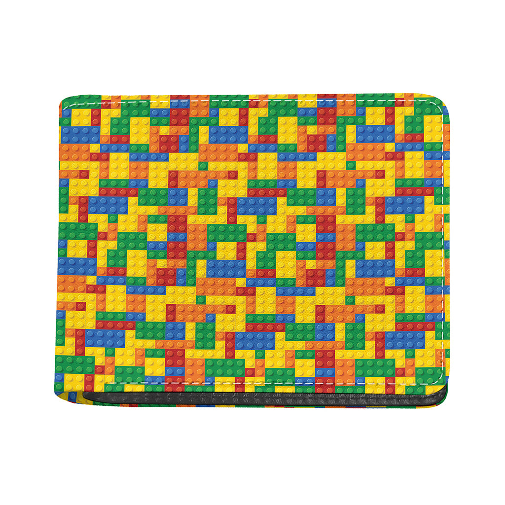Plastic Building Blocks Pattern Print Bifold Wallet