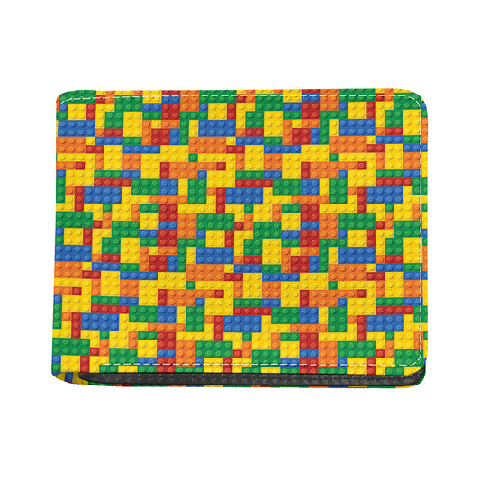 Plastic Building Blocks Pattern Print Bifold Wallet
