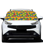 Plastic Building Blocks Pattern Print Car Windshield Snow Cover