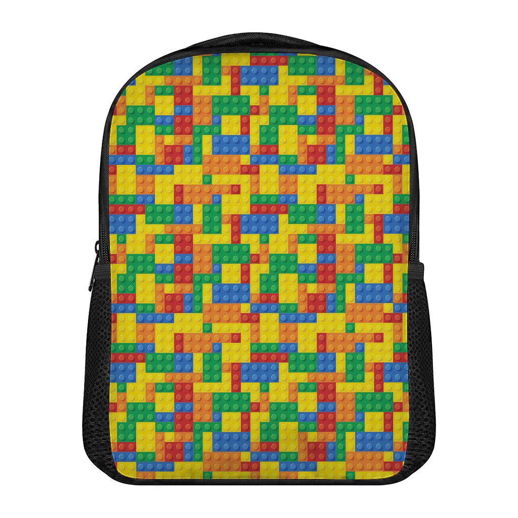 Plastic Building Blocks Pattern Print Casual Backpack