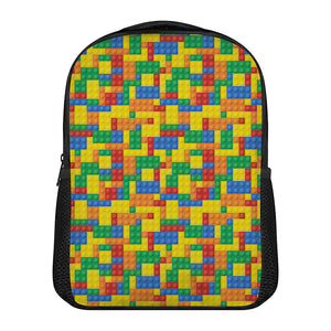 Plastic Building Blocks Pattern Print Casual Backpack