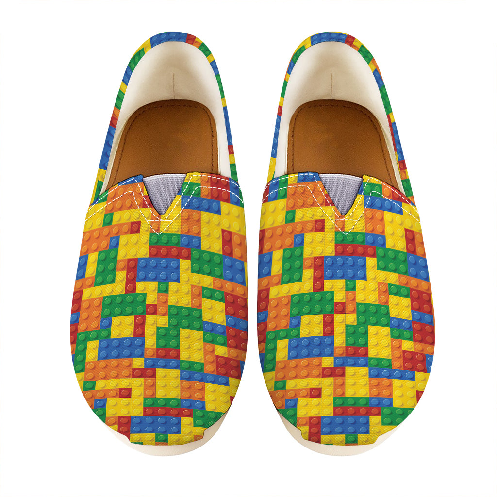 Plastic Building Blocks Pattern Print Casual Shoes