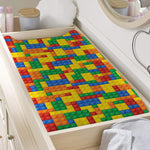 Plastic Building Blocks Pattern Print Changing Pad Cover