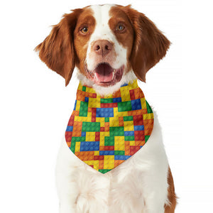 Plastic Building Blocks Pattern Print Dog Bandana