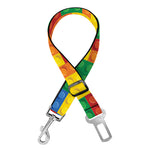 Plastic Building Blocks Pattern Print Dog Seat Belt