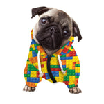 Plastic Building Blocks Pattern Print Dog Zip Up Hoodie