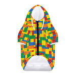 Plastic Building Blocks Pattern Print Dog Zip Up Hoodie