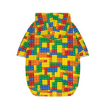 Plastic Building Blocks Pattern Print Dog Zip Up Hoodie