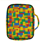 Plastic Building Blocks Pattern Print Front Pocket Bible Bag