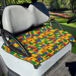 Plastic Building Blocks Pattern Print Golf Cart Seat Cover