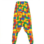 Plastic Building Blocks Pattern Print Hammer Pants