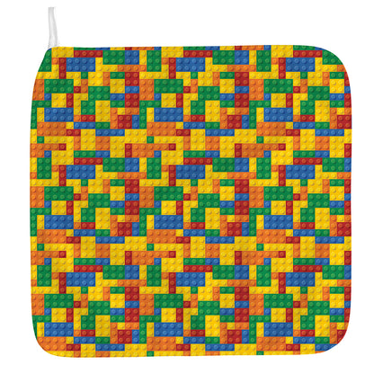 Plastic Building Blocks Pattern Print Hand Towel